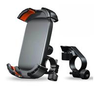 WpecM Support Telephone Moto pour Kawasaki ER6N ER6F Z250 Z300 Z650 Z800 Z900 RS Z1000/R, Support Telephone Velo, Support TéLéPhone De Moto, 360° Rotation Anti-Vibration,Black+Orange-A
