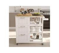 wpenshiDM125 Chariot de Cuisine Chariot d'îlot de Cuisine, Chariot Rangement Utilitaire, Mobile avec tiroir, for, Salle à Manger, Bain