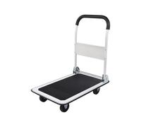 wpenshiDM125 Chariot Pliable à Quatre Roues, Blanc, Petit Plateau, for la Maison Chariot Pliable