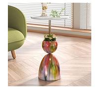wpenshiDM125 Table Basse Table d'appoint Ronde Moderne, Petit Bureau, Table de Chevet for décoration Salon, Chambre à Coucher Table de Salon(Multicolor)