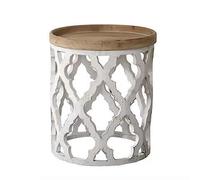 wpenshiDM125 Table Basse Table d'appoint Ronde, Table, Basse de 19,6" x 22", for Salon, Chambre à Coucher, Balcon, café, Bureau, décoration Mariage Rustique Table de Salon