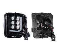 WPFC Voiture Pare-Chocs Avant L'assemblée Lampe De Brouillard avec LED Lumineuse LED DRL Brouillard Léger pour Conduite Dodge Ram 1500 2500 2013-2018