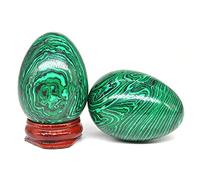 WPFHY Efficacité Globale, équilibre des Sept Chakras, aw 35x50mm d'oeuf Malachite en Forme de Pierre cicatrisant Cristal de Cristal Naturel Minérale Gemstone décoration spirituelle Collection
