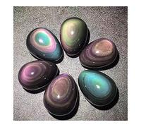 WPFHY Efficacité Globale, équilibre des Sept Chakras, aw Rainbow Naturel Main sculpté Obsidienne Yoni Oeuf minéral Reiki Guenting Gemstone