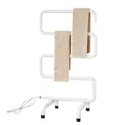 WPHH Porte-Serviettes Chauffant Électrique Autonome Portable, Sèche-Serviette Électrique Blanc avec 5 Barres, Chauffe-Serviettes en Acier Inoxydable pour Salle De Bain, 800 X 450 X 320 Mm