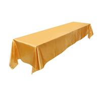 WPKD BLUEIY 145 x 320cm Nappe Rectangulaire, Couverture de Table Imperméable Infroissable et Résistante aux Taches Nappe de Table en Polyester Lavable et Décorative pour Fêtes et Mariages(Or)