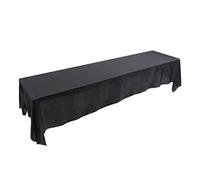 WPKD BLUEIY 145x320cm Nappe Rectangulaire en Polyester,Couverture de Table Imperméable Infroissable et Résistante aux Taches Lavable,pour Mariage,Banquet(Noir)