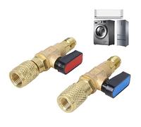 WPKD BLUEIY 2 Pièces Vanne Régulation Réfrigérant,Soupape de Sécurité R410A R22,1/4" Flow Valve Adaptateur de Réfrigérant,pour Adaptateurs Raccords R410A R22