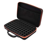 WPKD BLUEIY 60 Trous Boite Rangement Huiles Essentielles EVA,Étui De Transport D'huiles Essentielles,pour 5ml, 10ml, 15ml Bouteilles(Orange)