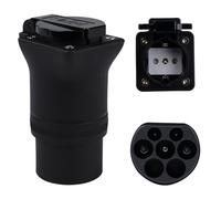 WPKD BLUEIY Adaptateur de Type 2 vers Schuko Portable 220 V, Type 2 mâle vers Schuko Femelle Chargeur Voiture Electrique Prise Voiture Electrique