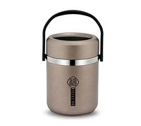 WPKD BLUEIY Bocal alimentaire isotherme en acier inoxydable, grande capacité de 1,8 L, avec 2 plateaux alimentaires, isolation longue durée, pot portable pour repas chauds ou froids
