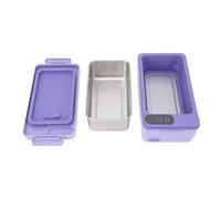 WPKD BLUEIY Boîte à déjeuner électrique, chauffe-déjeuner portable rechargeable, grande capacité de 1 L, récipient alimentaire chauffant pour étudiants et employés de bureau, violet