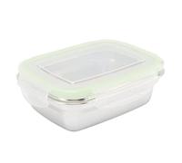 WPKD BLUEIY Boîte à déjeuner en acier inoxydable 304 étanche - Boîte à bento carrée - 1800 ml - Boîte à déjeuner empilable - Idéale pour la préparation des repas et les déplacements