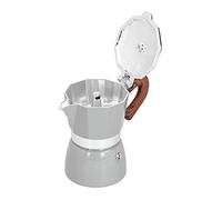 WPKD BLUEIY Cafetière à moka octogonale pratique en aluminium de 150 ml, pour la maison, le bureau, la cuisine, finition argentée