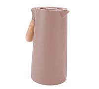 WPKD BLUEIY Cafetière grise galvanisée, en verre borosilicate, capacité de 500 ml, poignée en bois de hêtre, isolation thermique, carafe à café portable, marron