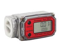 WPKD BLUEIY Débitmètre de Turbine Carburant,Débitmètres Numérique 10-200 L 1" NPT,Essence Débitmètre de Kérosène,avec l'Affichage à Cristaux Liquides Numérique pour Essence Kérosène (Rouge)