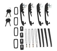 WPKD BLUEIY Ensemble de 4 poignées de porte extérieures de voiture, design moderne et élégant, installation facile, remplacement direct pour MK1 MK2 Derby ABS en alliage d'aluminium noir