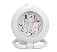 WPKD BLUEIY Horloge de Salle de Bain, Horloge de Douche de Table Suspendue à Double Usage Horloge étanche en Plastique pour Salle de Bain Cuisine Décoration de la Maison 12,2x9x14,3cm (Blanc)