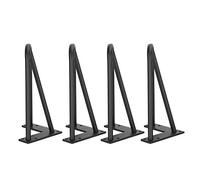WPKD BLUEIY Lot de 4 pieds de table en fer forgé, pieds de table simples en épingle à cheveux avec coussinet de pied pour projets de bricolage à la maison, hauteur 20 cm, accords de meubles, pieds de