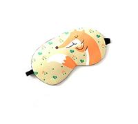 WPKD BLUEIY Masque occultant pour les yeux - Motif renard jaune - Housse de sommeil confortable - Sangle réglable