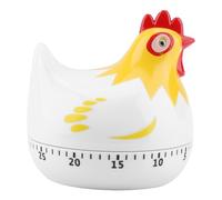 WPKD BLUEIY Minuteur de Cuisine,Poulet Mignon Compte à Rebours Mécanique,avec Rappel de Sonnerie Minuterie pour la Cuisine la Formation à la Pâtisserie(Blanc,6,5x6,5cm)