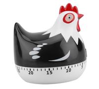 WPKD BLUEIY Minuteur de Cuisine,Poulet Mignon Compte à Rebours Mécanique,avec Rappel de Sonnerie Minuterie pour la Cuisine la Formation à la Pâtisserie(Noir,6,5x6,5cm)