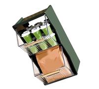 WPKD BLUEIY Organiseur de sachets de thé, support de rangement transparent amovible à 2 couches, anti-poussière et peu encombrant pour comptoir d'armoire, vert