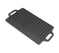 WPKD BLUEIY Plaque de cuisson rectangulaire épaisse en fonte - Double face - 40 x 20 cm - Convient pour la cuisson sur la cuisinière - Antiadhésive