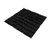 WPKD BLUEIY Sacs de Culture Verticaux à 72 Poches, Sac de Plantation de Jardin Suspendu en Feutre Jardinière Murale Verticale Réutilisable pour Verdir Maison Balcon Extérieur 12x10cm (Noir)