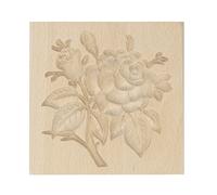 WPKD BLUEIY Tampon à biscuits en bois pour la maison, la cuisine, démoulage, motif mésanges vives, réutilisable et lavable, biscuit sculpté