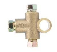 WPKD BLUEIY Té de Frein, Connecteur de Frein en T à 3 Voies avec 3 Écrous Mâles, Union Courte M10 pour Tube 3/16 Pouce (10mm), Remplacement Direct pour Système de Freinage Automobile