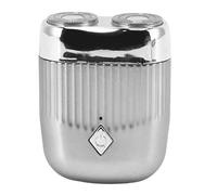 WPKD BLUEIY Tondeuse à barbe portable rechargeable, mini tondeuse à barbe argentée pour salon à domicile, tondeuse à barbe électrique lavable, design facile à transporter, taille compacte