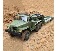 Wpl B36-3 Ural 1/16 2.4g 6wd Rtr Rc Camion Militaire Avec Remorque Véhicule Tout-Terrain Modèles Jouet Commande Proportionnelle-Générique