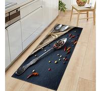wpoqwyf Tapis de Cuisine Antidérapant - Tapis de Sol Moderne - 50x160cm（19.5×62.4inch）
