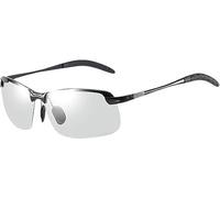 Wpppan 1 paire de lunettes de soleil photochromiques caméléon gris caméléon vision jour nuit lunettes de soleil conduite hommes verres changement de soleil polarisés couleur hommes accessoires de mode