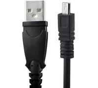Wpppan Câble de chargement et de données USB pour Nikon Coolpix S2600 S2500 S3000 S3200 S4300 S6100 Noir 0,9 m