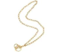 Wpppan Lanière dorée pour badges d'identité, collier et porte-clés pour femme, cordon doré élégant et tendance pour cartes de bateau de croisière