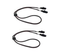 Wpppan Lot de 2 cordons de menton réglables pour chapeau de café, sangles de chapeau à clips coupe-vent sur support de sac pour garder les voyages et chapeaux de cowboy pour homme