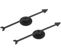 Wpppan Lot de 2 flèches noires en plastique avec ventouse pour jeux de société, accessoires de jeu