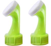 Wpppan Lot de 2 pommeaux de douche avec bec d'arrosage portable en plastique pour arrosage de jardin, plantes et fleurs Vert