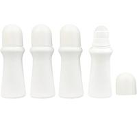 Wpppan Lot de 4 flacons vides rechargeables en plastique pour huiles essentielles, déodorants, 75 ml, blanc