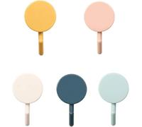 Wpppan Lot de 5 crochets muraux autocollants mignons, crochets décoratifs pour le rangement de la maison, porte-clés pour salle de bain, bureau, placard, couverts et ustensiles (coloré)