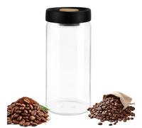 WPPQWP Boîte à café hermétique 1,8 l - Récipient à grains de café avec couvercle sous vide - Boîte à café sous vide en verre - Rangement des noix, du thé, des céréales, récipient sous vide de grande