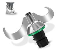 WPPQWP Couteau mélangeur pour Thermomix TM5 et TM6, couteau à pétrir en acier inoxydable (2 lames), accessoires Thermomix, mélange rapide, nettoyage rapide, il ne reste pas de résidus de pâte