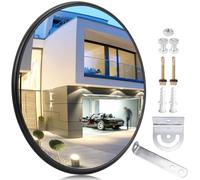 WPPQWP Miroir de Circulation Convexe, 30 cm Réglable Miroir de Sécurité Routière pour Garage, Trafic, Allées, Entrepôts, Magasins