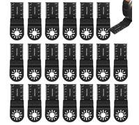 WPPQWP Multitool Lot de 10 lames de scie oscillantes pour bois, métal, plastique, outil multifonction avec Fein Multimaster Einhell Bosch - Noir (20)