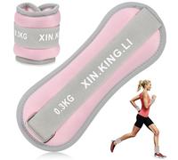 WPPQWP XIN.KING.LI Poids Cheville et Poignet，Bracelet Lesté，Ankle Weights，2 x 0.3kg，Rose, Enfants et Femmes, Pour le Fitness, la Danse, le Pilates, le Yoga, le Jogging