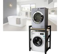 WPPTNSFY Meuble de Rangement pour Machine à Laver à Tambour, Étagère Supérieure pour Lave-Linge, Kit de Support de Sèche-Linge Réglable en Hauteur, Capacité Charge 300 kg pour Salle de Bain