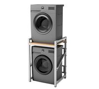 WPPTNSFY Meuble Machine à Laver et Seche Linge, Superposition Lave Linge Seche Linge, Meuble Machine à Laver, 3 Réglable en Hauteur, Capacité Charge 300kg, 73x63x100cm
