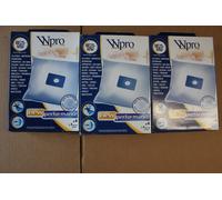 WPRO BE25-MW - Lot de 3 boîtes de 4 sacs aspirateurs + filtre moteur ALASKA